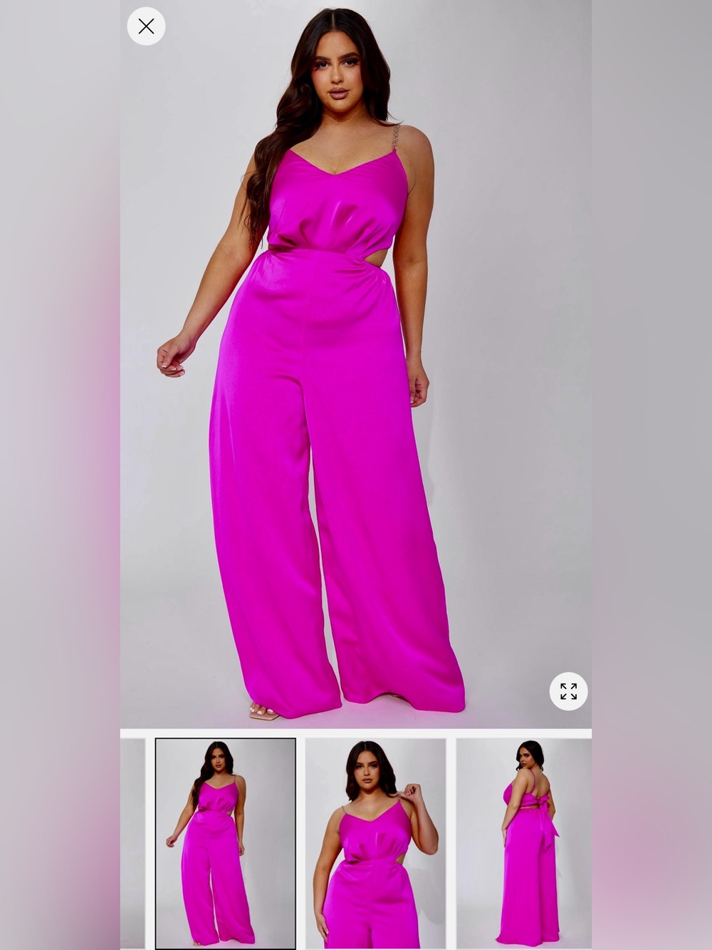 Fashion nova 2x fuchsia jumpsuit